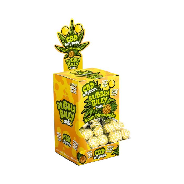 Леденец CBD 10mg Sour Pineapple Bubbly Billy