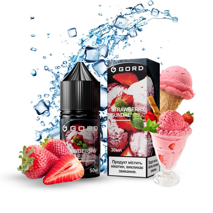 Солевая Жидкость Gord Strawberry Sundae 30 ml