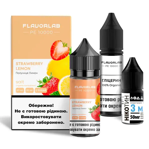 Набір Flavorlab PE 10000 Strawberry Lemon 30 ml