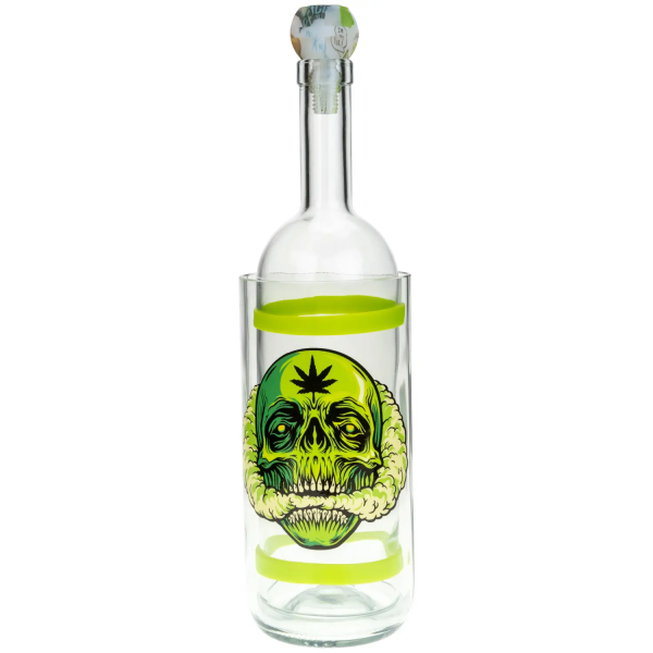 Стеклянный Водник Green Weed Skull