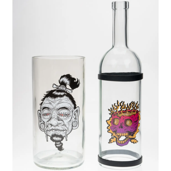 Стеклянный Водник Hot Skull Weed